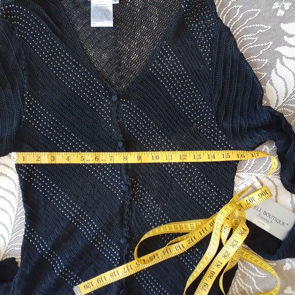 Papell Boutique Crochet Beaded Cardigan NWT - Picture 13 of 16